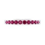 Thin Surface Prong Set Ruby Ring (0.46 CTW) Top Flat View