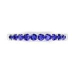 Thin Surface Prong Set Blue Sapphire Ring (0.46 CTW) Top Flat View