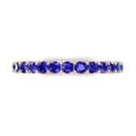Thin Surface Prong Set Blue Sapphire Ring (0.69 CTW) Top Flat View