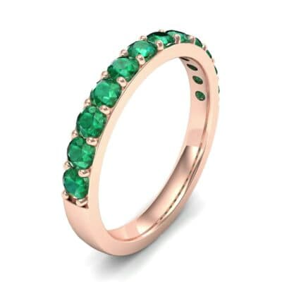 Surface Prong Set Emerald Ring (0.82 CTW) Perspective View