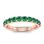 Surface Prong Set Emerald Ring (0.82 CTW) Top Dynamic View