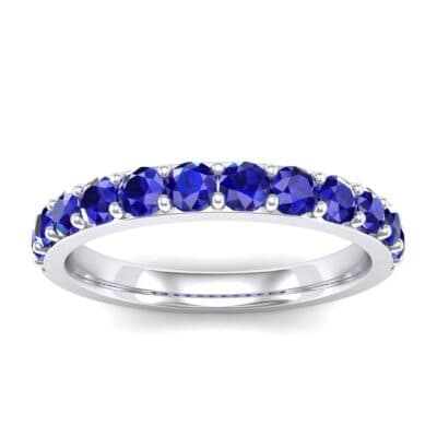 Surface Prong Set Blue Sapphire Ring (0.82 CTW) Top Dynamic View