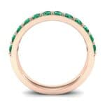 Surface Prong Set Emerald Ring (0.82 CTW) Side View