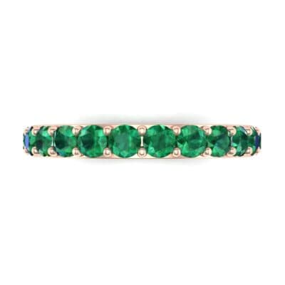 Surface Prong Set Emerald Ring (0.82 CTW) Top Flat View