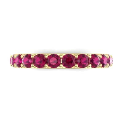 Surface Prong Set Ruby Ring (0.82 CTW) Top Flat View