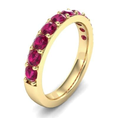 Wide Surface Prong Set Ruby Ring (1.19 CTW) Perspective View
