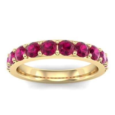 Wide Surface Prong Set Ruby Ring (1.19 CTW) Top Dynamic View
