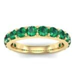 Wide Surface Prong Set Emerald Ring (1.67 CTW) Top Dynamic View