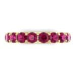 Wide Surface Prong Set Ruby Ring (1.67 CTW) Top Flat View