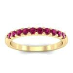 Thin Shared Prong Ruby Ring (0.46 CTW) Top Dynamic View