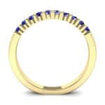 Thin Shared Prong Blue Sapphire Ring (0.46 CTW) Side View