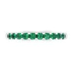 Thin Shared Prong Emerald Ring (0.46 CTW) Top Flat View