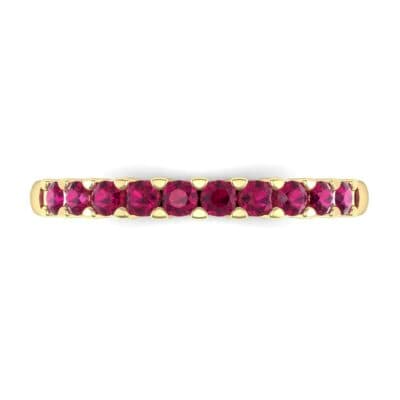 Thin Shared Prong Ruby Ring (0.46 CTW) Top Flat View