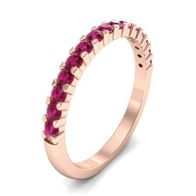 Thin Shared Prong Ruby Ring (0.69 CTW) Perspective View