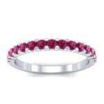 Thin Shared Prong Ruby Ring (0.69 CTW) Top Dynamic View