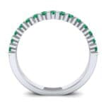 Thin Shared Prong Emerald Ring (0.69 CTW) Side View