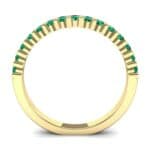 Thin Shared Prong Emerald Ring (0.69 CTW) Side View