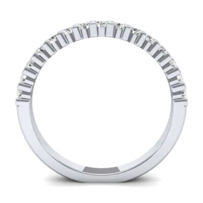 Thin Shared Prong Diamond Ring (0.38 CTW) Side View