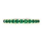 Thin Shared Prong Emerald Ring (0.69 CTW) Top Flat View