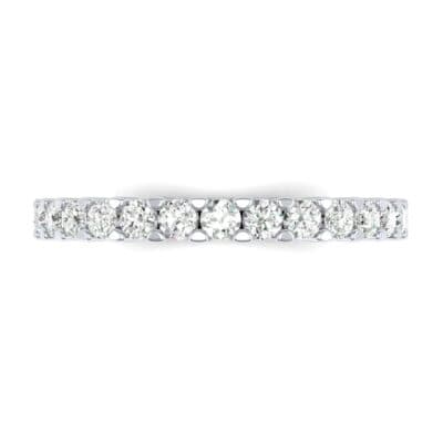 Thin Shared Prong Diamond Ring (0.38 CTW) Top Flat View