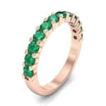 Shared Prong Emerald Ring (1.01 CTW) Perspective View