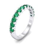 Shared Prong Emerald Ring (1.01 CTW) Perspective View
