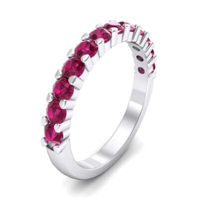 Shared Prong Ruby Ring (1.01 CTW) Perspective View