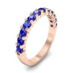 Shared Prong Blue Sapphire Ring (1.01 CTW) Perspective View