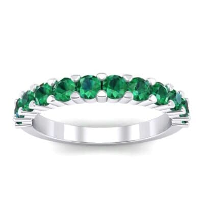 Shared Prong Emerald Ring (1.01 CTW) Top Dynamic View