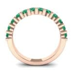 Shared Prong Emerald Ring (1.01 CTW) Side View