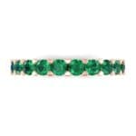 Shared Prong Emerald Ring (1.01 CTW) Top Flat View