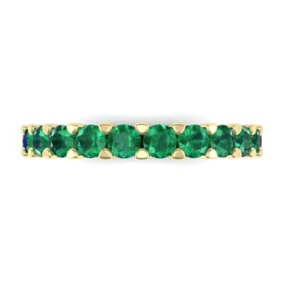 Shared Prong Emerald Ring (1.01 CTW) Top Flat View