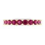 Shared Prong Ruby Ring (1.01 CTW) Top Flat View