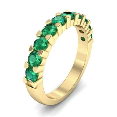 Wide Shared Prong Emerald Ring (1.37 CTW) Perspective View