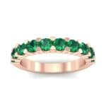 Wide Shared Prong Emerald Ring (1.37 CTW) Top Dynamic View