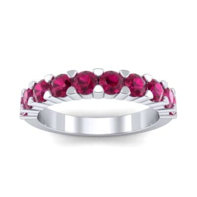 Wide Shared Prong Ruby Ring (1.37 CTW) Top Dynamic View