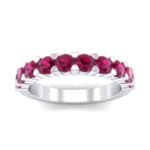 Wide Shared Prong Ruby Ring (1.37 CTW) Top Dynamic View