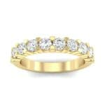 Wide Shared Prong Diamond Ring (1 CTW) Top Dynamic View