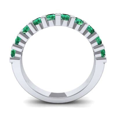 Wide Shared Prong Emerald Ring (1.37 CTW) Side View