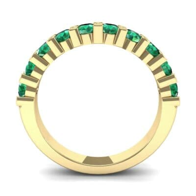 Wide Shared Prong Emerald Ring (1.37 CTW) Side View