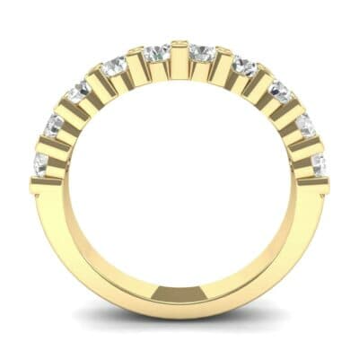 Wide Shared Prong Diamond Ring (1 CTW) Side View