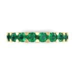 Wide Shared Prong Emerald Ring (1.37 CTW) Top Flat View