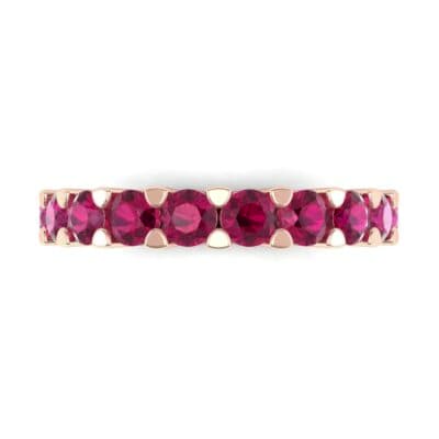 Wide Shared Prong Ruby Ring (1.37 CTW) Top Flat View