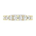 Wide Shared Prong Diamond Ring (1 CTW) Top Flat View