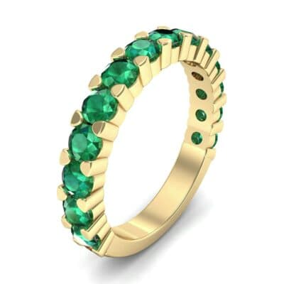 Wide Shared Prong Emerald Ring (1.92 CTW) Perspective View