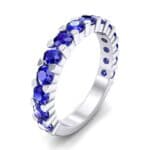 Wide Shared Prong Blue Sapphire Ring (1.92 CTW) Perspective View