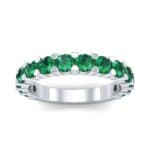 Wide Shared Prong Emerald Ring (1.92 CTW) Top Dynamic View