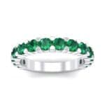 Wide Shared Prong Emerald Ring (1.92 CTW) Top Dynamic View