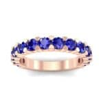 Wide Shared Prong Blue Sapphire Ring (1.92 CTW) Top Dynamic View