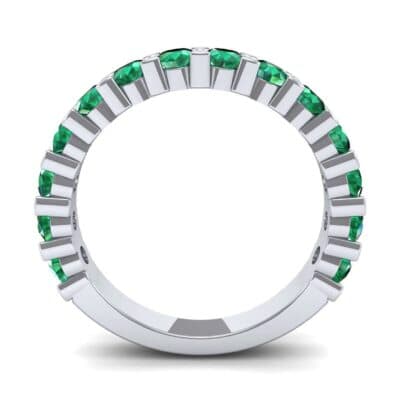 Wide Shared Prong Emerald Ring (1.92 CTW) Side View